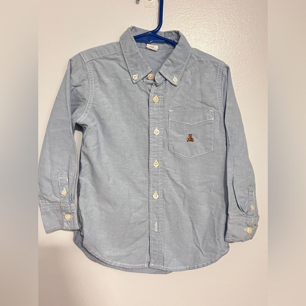 (2) Lot Boys Long Sleeve Shirts Casual Dress Shirt Sz 4T - Picture 2 of 5